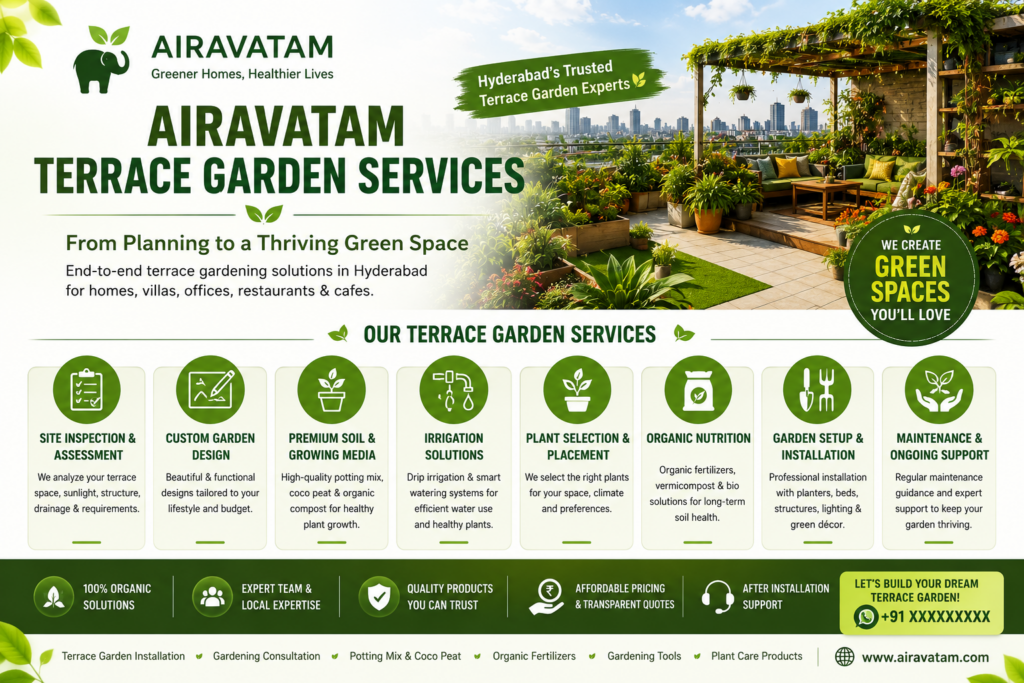 terrace garden designers in hyderabad